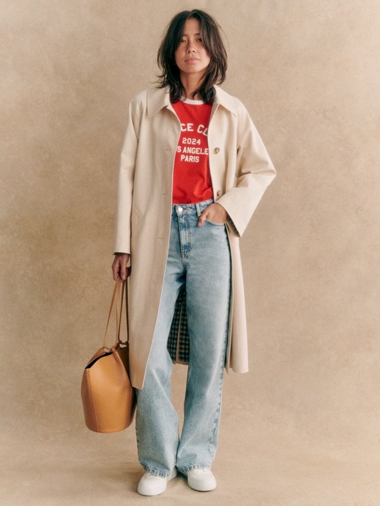 Sezane Jackets & Blazers - Sézane   Clyde coat    Light beige   Size 10  NWT